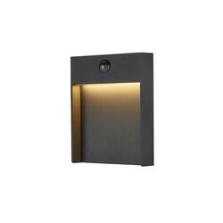BIG WHITE FLATT SENSOR Outdoor, nástěnné LED svítidlo, 3000K, IP65, antracitové 1002954