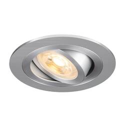 BIG WHITE (SLV) NEW TRIA 75 stropní vestavné svítidlo, kulaté, max. 10W GU10, hliník 1007376