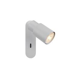 BIG WHITE (SLV) PURI 2.0 Tube nástěnné a stropní svítidlo, vypínač, obdélníkový, 1x max. 6W GU10, šedá 1008299