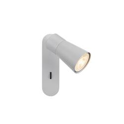 BIG WHITE (SLV) PURI 2.0 Cone nástěnné a stropní svítidlo, vypínač, obdélníkový, 1x max. 6W GU10, šedá 1008303