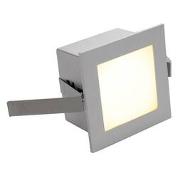 BIG WHITE FRAME BASIC, vestavné svítidlo, LED, 3000K, hranaté, stříbrošedé, vč. listových pružin  111262