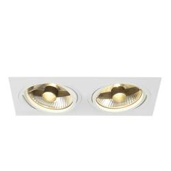 BIG WHITE NEW TRIA 2, vestavné svítidlo, dvě žárovky, QPAR111, obdélníkové, bílé matné, max. 150 W, vč. upínacích pružin 113841