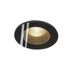 BIG WHITE PATTA-F, vestavné svítidlo, LED, 3000K, kulaté, černé, 38°, vč. ovladače 114440