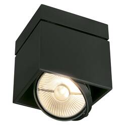BIG WHITE KARDAMOD, stropní svítidlo, jedna žárovka, QPAR111, hranaté, černé matné, max. 75 W 117100