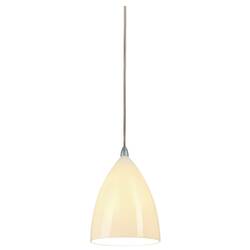 BIG WHITE TONGA, závěsné svítidlo, A60, kulaté, bílé, keramické stínítko, stříbrošedá stropní rozeta, max. 60 W 133444