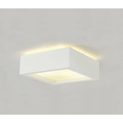 BIG WHITE PLASTRA 104, stropní svítidlo, TC-DSE, hranaté, bílá sádra, max. 50 W 148002