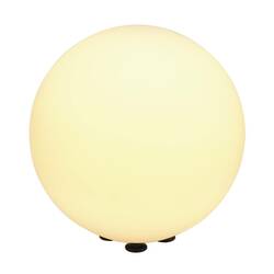 BIG WHITE ROTOBALL FLOOR 40, venkovní stojací lampa, TC-(D,H,T,Q)SE, IP44, koule, bílá, pr. 40 cm, max. 24 W 227220