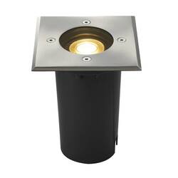 BIG WHITE SOLASTO 120, venkovní zapuštěné podlahové svítidlo, LED GU10 51 mm, IP67, hranaté, nerezová ocel, max. 6W 227684
