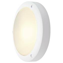 BIG WHITE BULAN, venkovní nástěnné a stropní svítidlo, C35, IP44, kulaté, bílé, satinované sklo, max. 60 W 229071