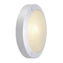 BIG WHITE BULAN, venkovní nástěnné a stropní svítidlo, C35, IP44, kulaté, stříbrošedé, satinované sklo, max. 60 W 229072