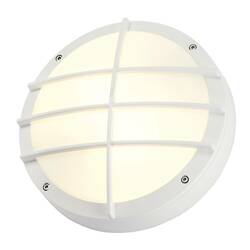 BIG WHITE BULAN GRID, venkovní nástěnné a stropní svítidlo, TC-TSE, IP44, kulaté, bílé, max. 50 W 229081