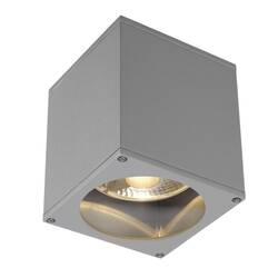 BIG WHITE BIG THEO, venkovní stropní svítidlo, QPAR111, IP44, hranaté, stříbrošedé, max. 75 W 229554