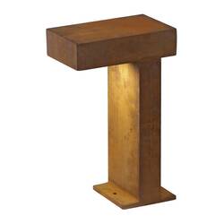 BIG WHITE RUSTY PATHLIGHT, venkovní stojací lampa, úsporná žárovka GX53, IP44, rezavé železo, max. 9 W 230090