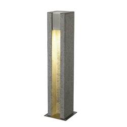 BIG WHITE ARROCK SLOT, venkovní stojací lampa, LED GU10 51 mm, IP44, hranatá, sůl a pepř, žula, 4 W LED 231440