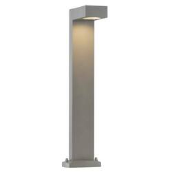 BIG WHITE QUADRASYL 75, venkovní stojací lampa, úsporná žárovka GX53, IP44, hranatá, stříbrošedá, D/Š/V 19/22,5/75 cm, max. 11 W
