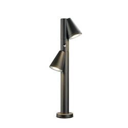 BIG WHITE (SLV) T-TUBE 70 POLE venkovní stojací svítidlo, GU10, dvojité, senzor, IP44, max. 10 W, černé 1008015