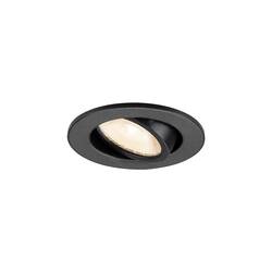 BIG WHITE (SLV) NEW TRIA® 45 DL, kulaté, vestavné stropní svítidlo, 2700 K, 24°, černá barva 1009003