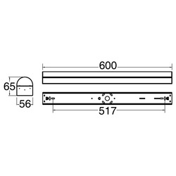 BIG WHITE (SLV) BATTEN P 600 28 830/840/850 WH 1009251