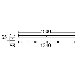 BIG WHITE (SLV) BATTEN P 1500 72 830/840/850 WH 1009255