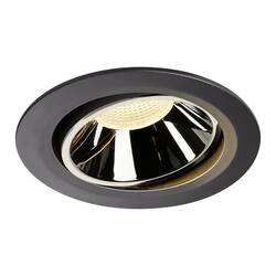 BIG WHITE NUMINOS MOVE DL XL vnitřní LED zápustné stropní svítidlo černá/chrom 3000 K 40° otočné a výkyvné 1003726