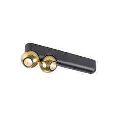 BIG WHITE (SLV) DYSKO Přisazené nástěnné a stropní svítidlo, dvojité, PHASE, 2700K, 13 W, 36°, černé / zlaté 1010306