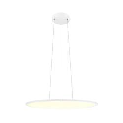 BIG WHITE (SLV) PANEL 60 závěsné svítidlo, kulaté, DALI, délka závěsu 200 cm, 3000/4000K, 90°, bílá 1010428