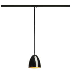 BIG WHITE PARA CONE 14, závěsné svítidlo, LED GU10 51 mm, kulaté, černé/zlaté, pr./V 13,3/14, vč. 1fázového adaptéru, černý 1439