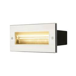 BIG WHITE BRICK, venkovní nástěnné vestavné svítidlo, LED, 3000K, nerezová ocel, 230 V, IP67, 850 lm, 10 W 233660