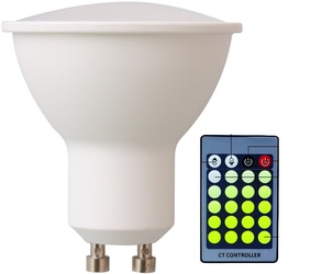 JUST LIGHT stmívatelná LED žárovka CCT GU10 4W 2700-5000K 350lm vč.dálkového ovládání
