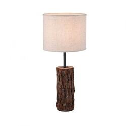 LEUCHTEN DIREKT LED stolní lampa, dřevo, látkové stínidlo,1xE27, šňůrový vypínač
