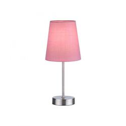 LEUCHTEN DIREKT Stolní lampa, růžová, 1x E14, stínidlo, šňůrový vypínač