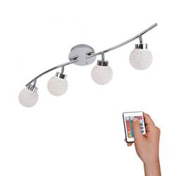 LEUCHTEN DIREKT is JUST LIGHT LED stropní svítidlo 4-ramenné, chrom, bodové lineární svítidlo RGB+3000K LD 14551-17