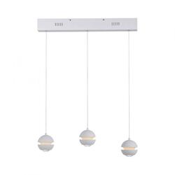 JUST LIGHT Kolekce Schöner Wohnen LED závěsné svítidlo LINI, bílé, 3-ramenné, Comfort Lift, krokově stmívatelné 3000K