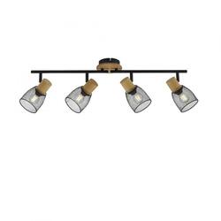 LEUCHTEN DIREKT is JUST LIGHT Stropní svítidlo 4-ramenné dřevo/kov E14, nastavitelné LD 15194-79