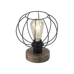 LEUCHTEN DIREKT Stolní lampa, dřevodekor, 1xE27 max. 40 W, do interiéru, dřevodekor+kov,
