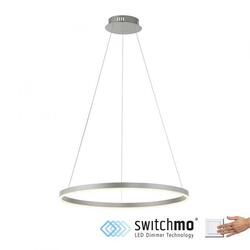 LEUCHTEN DIREKT is JUST LIGHT LED závěsné svítidlo kruhové, stmívatelné, hliník, 3 krokové stmívání, teplá bílá krokově stmívatelné 3000K