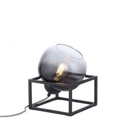LEUCHTEN DIREKT is JUST LIGHT stolní lampa 1 ramenné černé kouřové sklo moderní do interiéru LD 15423-18