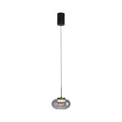 JUST LIGHT Kolekce Schöner Wohnen závěsné svítidlo SIA černá, kouřové sklo, stmívatelné, SimplyDim 3000K