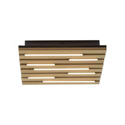 JUST LIGHT LED stropní svítidlo AKUSTIK, dřevo, přírodní, hranaté 3000K