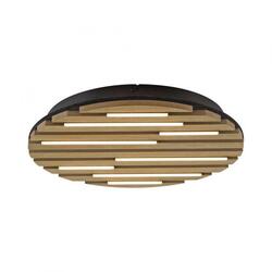 JUST LIGHT LED stropní svítidlo AKUSTIK, dřevo, přírodní, kruhové 3000K