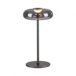 JUST LIGHT Kolekce Schöner Wohnen LED stolní lampa POSH, šedá, stmívatelné, teplá bílá 3000K