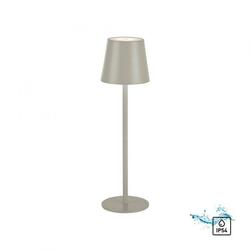 LEUCHTEN DIREKT is JUST LIGHT LED stolní lampa lakovaná šedá ochrana proti stříkající vodě na baterie 3000K LD 19250-40