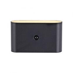 JUST LIGHT LED nástěnné svítidlo na baterie AKKU-ZIDDY, černé, pohybové čidlo, nabíjecí 3000K