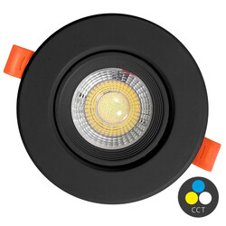 Ecolite SMD kruh 11cm výklopný 12W IP20 960lm 3CCT černá LED-ZHS04/12W/CCT/CR