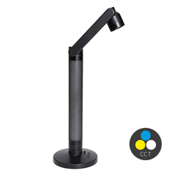 Ecolite LED stolní lampa 10W RC stmívatelná 3CCT RGB noha 500lm černá LU17C-CR