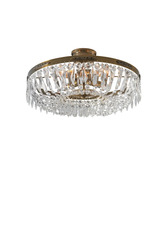 Markslöjd Hovdala kříšťálové stropní svítidlo staromosaz 48 cm