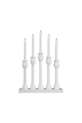 Markslöjd Lövasa dřevěný bílý svícen