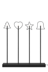 Markslöjd Ginger černý vánoční svícen