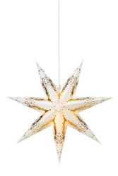 Markslöjd Tilde bílá závěsná hvězda se zlatou 45 cm