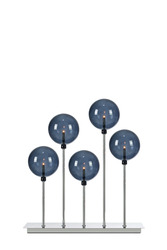 Markslöjd Mäster chromovaný svícen s kouřovou baňkou